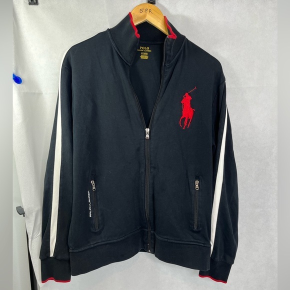 Vintage Polo by Ralph Lauren Men's Black Sweatshirt - Picture 1 of 9